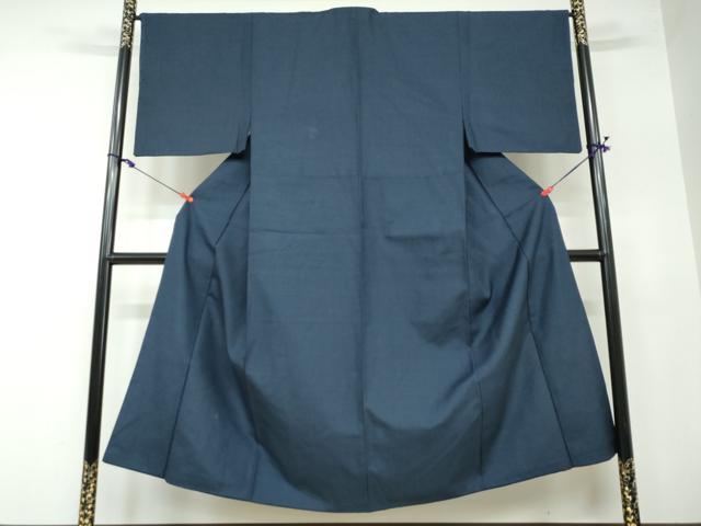 平和屋着物●男性　紬　アンサンブル　長羽織　100亀甲　総詰め　正絹　逸品　DAAW5378ud