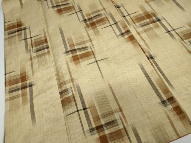 平和屋着物●上質な紬 絣文様 正絹 逸品 DAAW5389ud