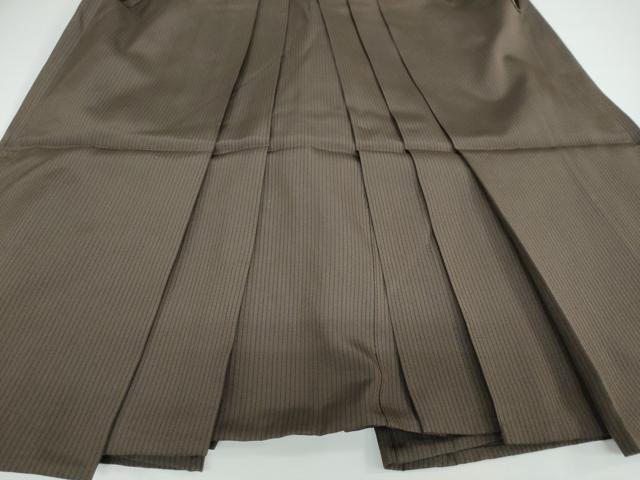 平和屋着物●男性　馬乗り袴　縞　正絹　逸品　DAAW5406ud