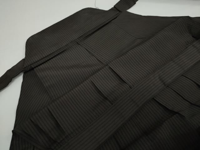 平和屋着物●男性　馬乗り袴　縞　正絹　逸品　DAAW5408ud