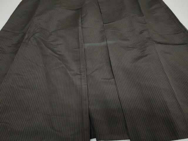 平和屋着物●男性　馬乗り袴　縞　正絹　逸品　DAAW5408ud
