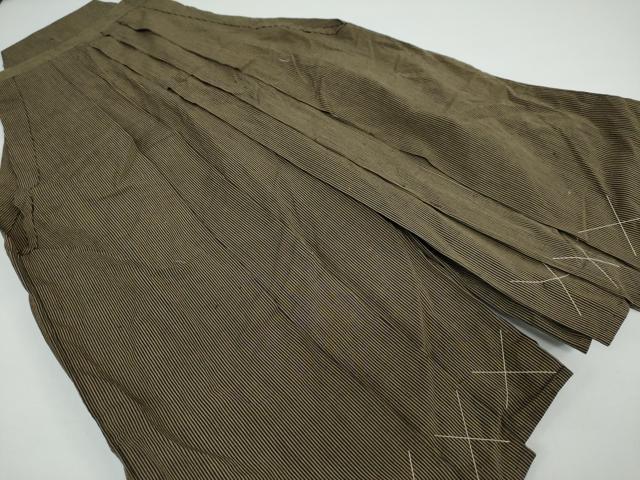平和屋着物●男性 馬乗り袴 縞 正絹 逸品 DAAW5410ud