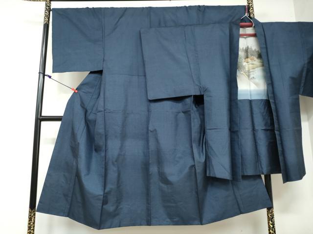 平和屋着物●男性 本場大島紬 アンサンブル 100亀甲 総詰め 正絹 逸品 DAAW5413ud