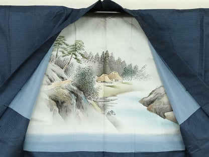 平和屋着物●男性 本場大島紬 アンサンブル 100亀甲 総詰め 正絹 逸品 DAAW5413ud
