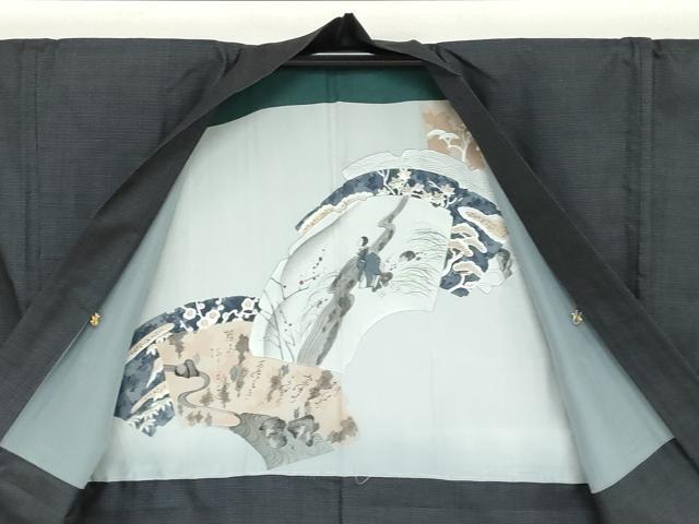 平和屋着物●男性 本場大島紬 アンサンブル 長羽織 80亀甲 総詰め 正絹 逸品 DAAW5414ud