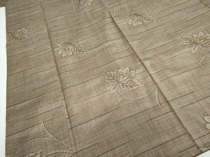 平和屋着物●本場大島紬　7マルキ　草花文　正絹　逸品　DAAW5422ud