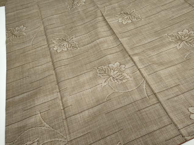平和屋着物●本場大島紬　7マルキ　草花文　正絹　逸品　DAAW5422ud
