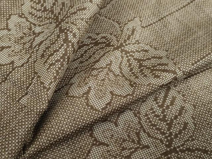 平和屋着物●本場大島紬　7マルキ　草花文　正絹　逸品　DAAW5422ud