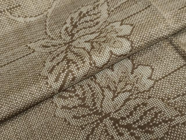 平和屋着物●本場大島紬　7マルキ　草花文　正絹　逸品　DAAW5422ud