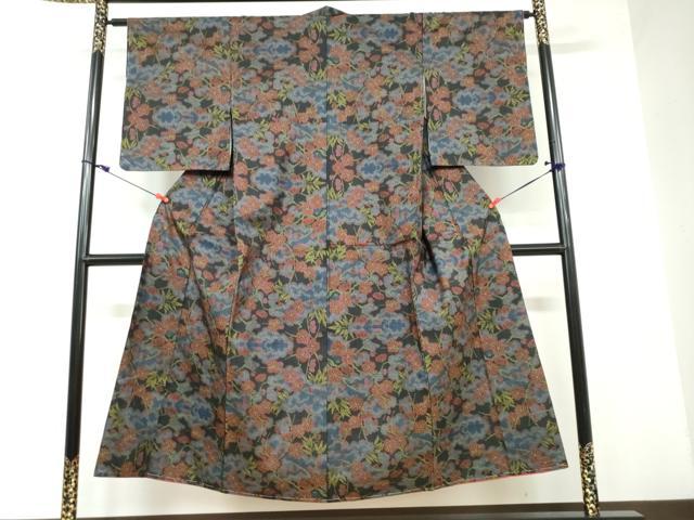 平和屋着物●本場大島紬　枝梅文　正絹　逸品　未使用　DAAW5441ud