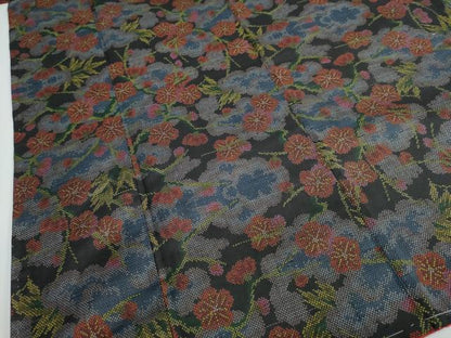 平和屋着物●本場大島紬　枝梅文　正絹　逸品　未使用　DAAW5441ud