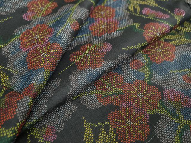 平和屋着物●本場大島紬　枝梅文　正絹　逸品　未使用　DAAW5441ud