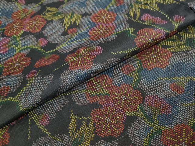 平和屋着物●本場大島紬　枝梅文　正絹　逸品　未使用　DAAW5441ud