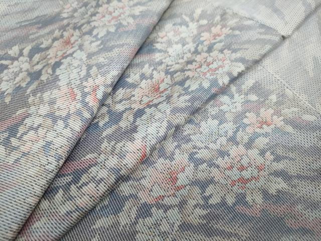 平和屋着物●都喜ヱ門 本場大島紬 総絣 7マルキ 草花文 藤絹織物謹製 正絹 逸品 未使用 DAAW5455ud