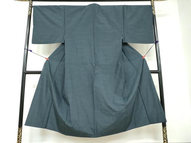 平和屋着物●男性 本場大島紬 変わり格子 正絹 逸品 DAAW5458ud