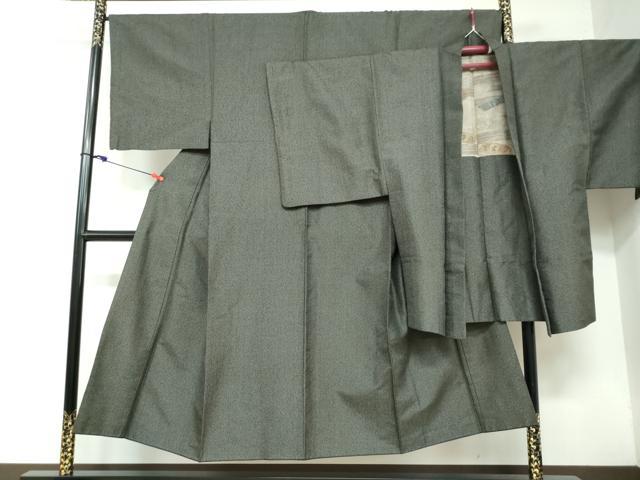 平和屋着物○男性 紬 アンサンブル 長羽織 ており 山家紬 120亀甲