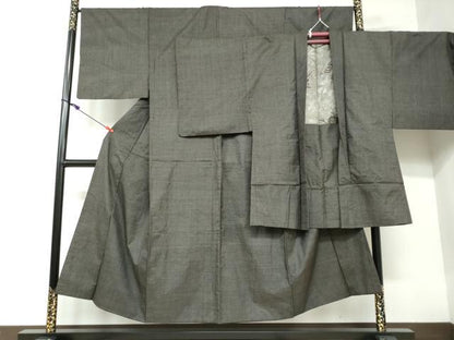 平和屋着物●男性 本場大島紬 アンサンブル 長羽織 80亀甲 総詰め 正絹 逸品 DAAW5467ud