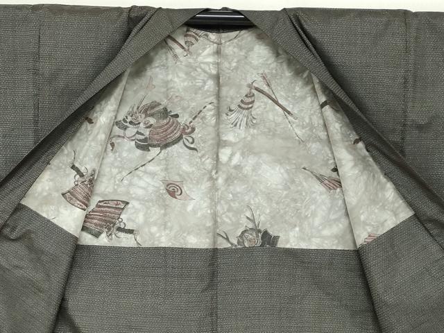 平和屋着物●男性 本場大島紬 アンサンブル 長羽織 80亀甲 総詰め 正絹 逸品 DAAW5467ud