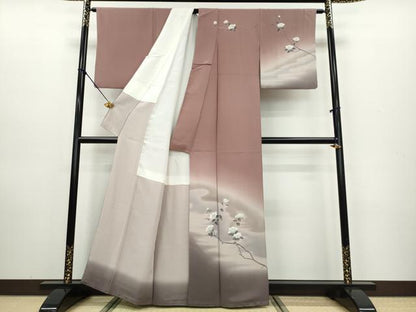 平和屋着物●訪問着　友禅　作家物　枝花文　暈し染め　正絹　逸品　DAAW5490ud