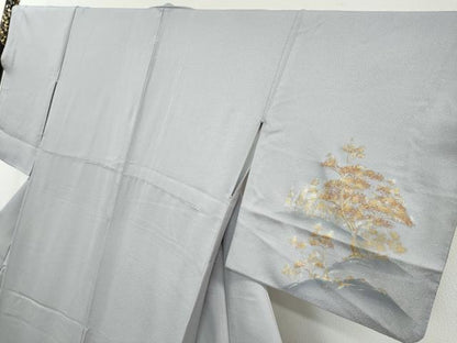 平和屋着物●訪問着 遠山風景樹林文 金銀彩 正絹 逸品 DAAW5500ud
