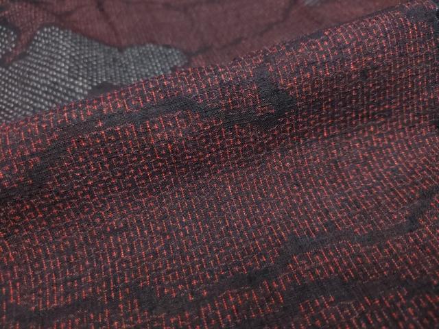平和屋着物●結城紬　80亀甲　雲霞文　ロング丈　正絹　逸品　DAAW5521ud