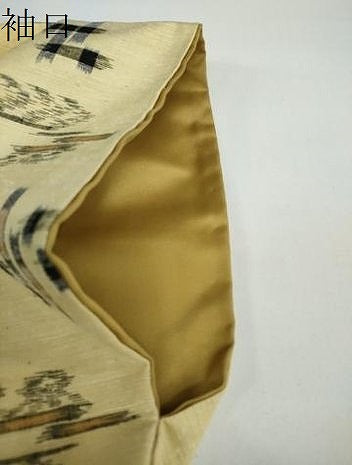 平和屋着物●上質な紬　絣文様　正絹　逸品　DAAW5526ud