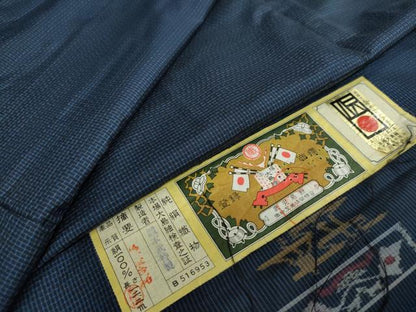 平和屋着物●男性 本場大島紬 アンサンブル 株式会社本武特製 抽象文様 証紙付き 正絹 逸品 DAAW5537ud
