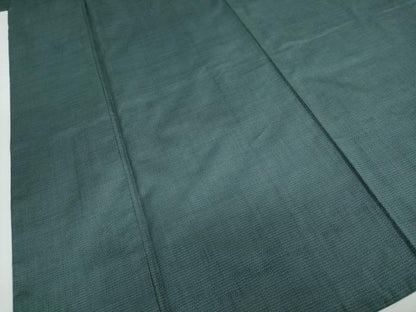 平和屋着物●男性　本場大島紬　アンサンブル　150亀甲　総詰め　羽裏：松葉色　キングサイズ　正絹　逸品　DAAW5539ud