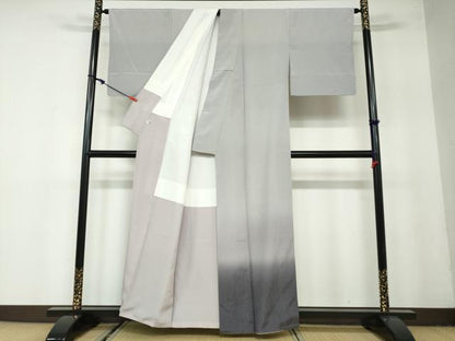 平和屋着物●豪華色留袖　お召地　縞　正絹　逸品　DAAW5557ud