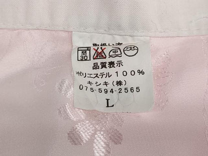 平和屋着物●森英恵・HANAE MORI　小振袖　二尺袖・長襦袢（無双仕立て）セット　雪輪花蝶文　金彩　洗える着物　DAAW5571ud