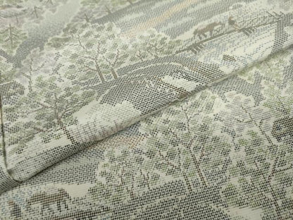 平和屋着物●上質な紬 流水風景文 正絹 逸品 DAAW5589ud