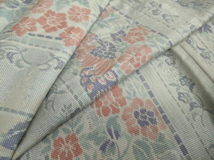 平和屋着物●上質な紬 花鳥間道 正絹 逸品 DAAW5639ud