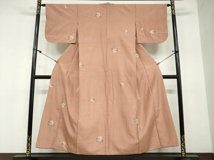 平和屋着物●上質な紬　絞り　成り物　正絹　逸品　DAAW5651ud