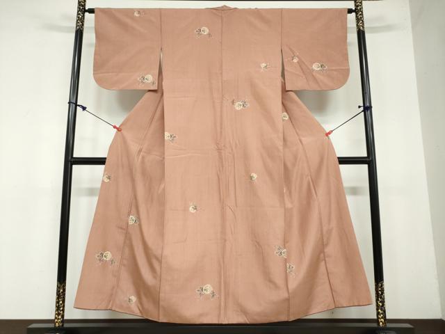 平和屋着物●上質な紬　絞り　成り物　正絹　逸品　DAAW5651ud