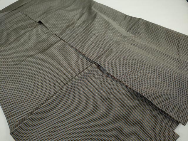 平和屋着物●男性　馬乗り袴　縞　正絹　逸品　DAAW5685ud