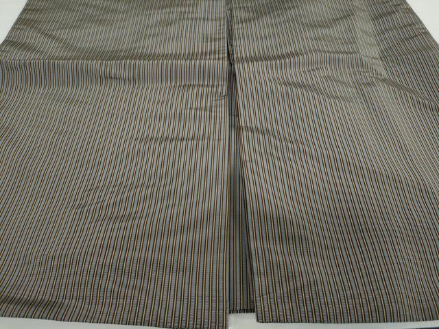 平和屋着物●男性　馬乗り袴　縞　正絹　逸品　DAAW5685ud