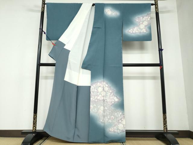 平和屋着物●訪問着　辻が花　暈し染め　正絹　逸品　DAAW5689ud