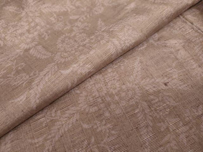 平和屋着物●上質な紬　花鳥文　正絹　逸品　DAAW5699ud