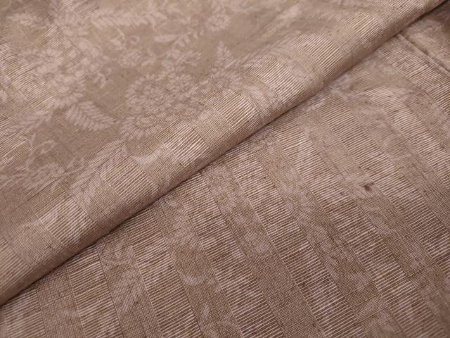 平和屋着物●上質な紬　花鳥文　正絹　逸品　DAAW5699ud