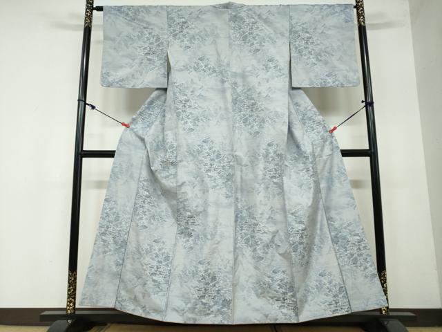 平和屋着物●本場大島紬 樹林風景文 正絹 逸品 DAAW5721ud