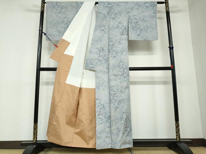 平和屋着物●本場大島紬 樹林風景文 正絹 逸品 DAAW5721ud