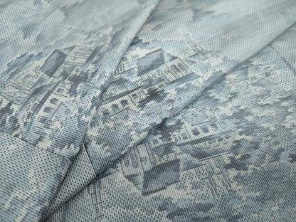平和屋着物●本場大島紬 樹林風景文 正絹 逸品 DAAW5721ud
