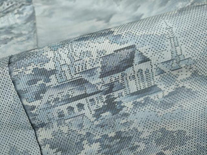 平和屋着物●本場大島紬 樹林風景文 正絹 逸品 DAAW5721ud