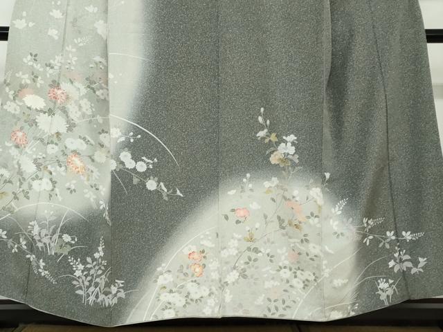 平和屋着物●訪問着　枝花文　暈し染め　正絹　逸品　DAAW5728ud