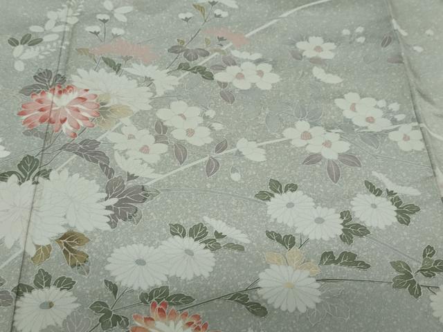 平和屋着物●訪問着　枝花文　暈し染め　正絹　逸品　DAAW5728ud
