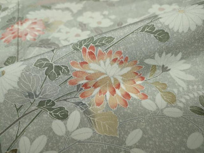 平和屋着物●訪問着　枝花文　暈し染め　正絹　逸品　DAAW5728ud