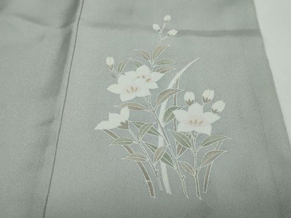 平和屋着物●訪問着　枝花文　暈し染め　正絹　逸品　DAAW5728ud