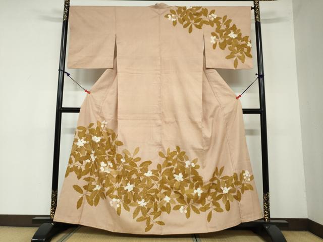 平和屋着物●訪問着 紬地 成り物 正絹 逸品 DAAW5731ud
