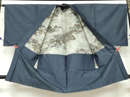 平和屋着物●男性　本場大島紬　アンサンブル　80亀甲　総詰め　正絹　逸品　DAAW5751ud