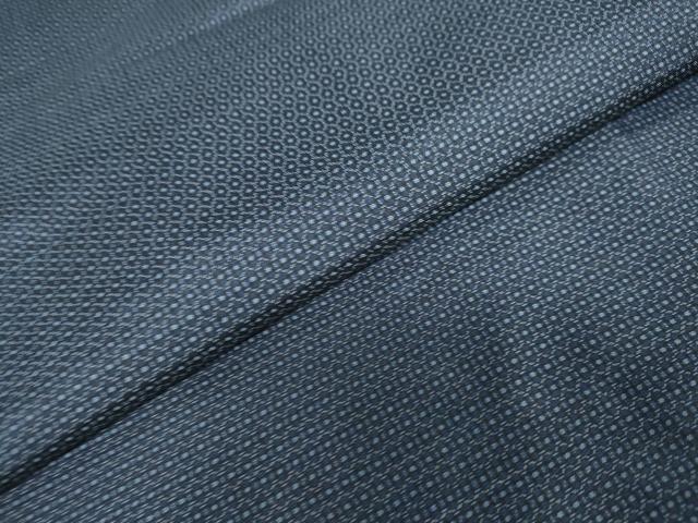 平和屋着物●男性　本場大島紬　アンサンブル　80亀甲　総詰め　正絹　逸品　DAAW5751ud